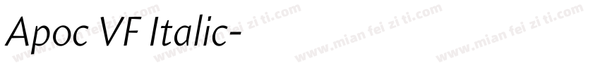 Apoc VF Italic字体转换